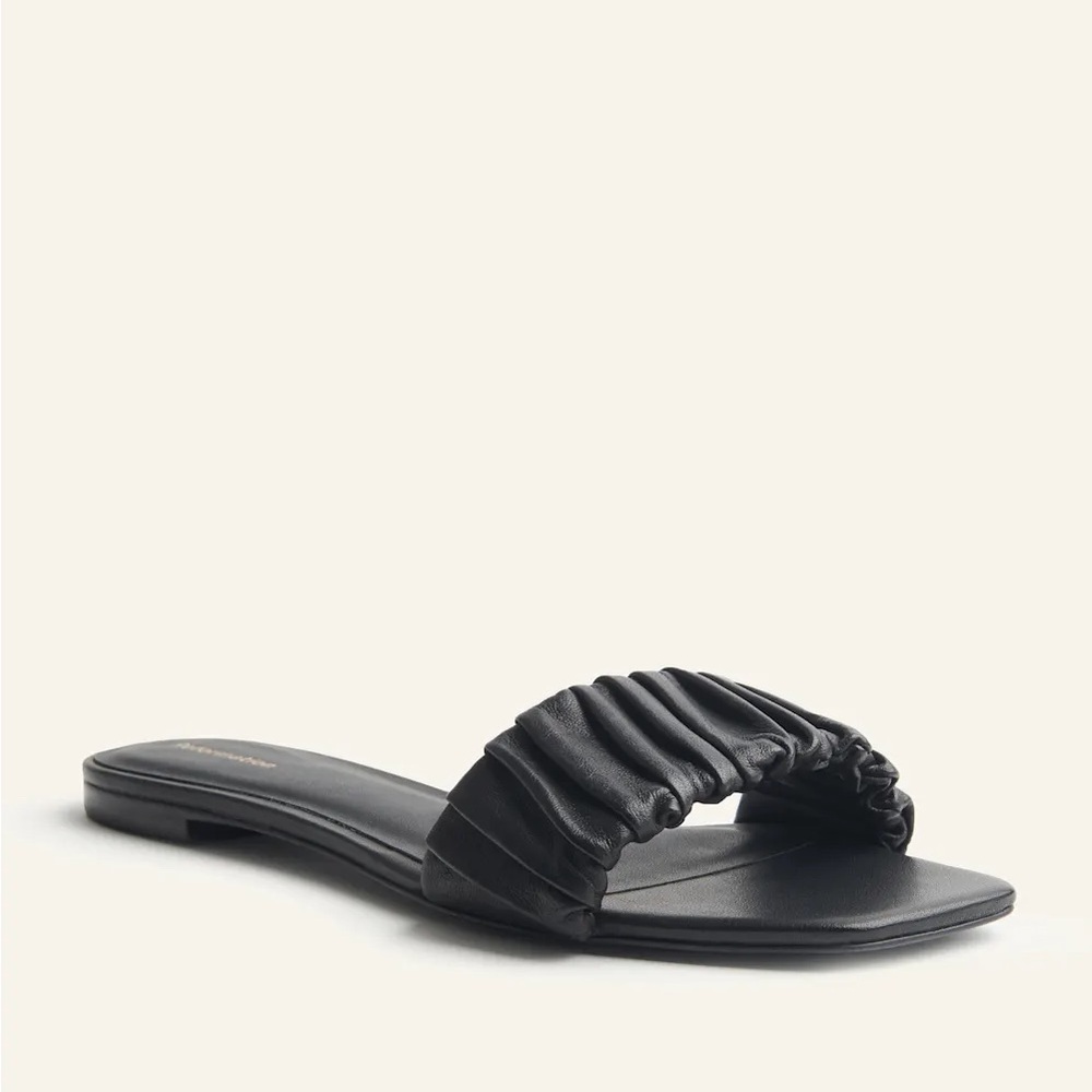Reformation Marcella Ruched Flat Slide Size 8.5